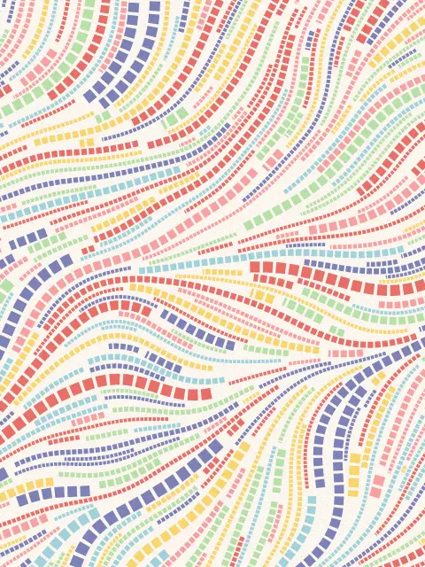 Current design f0bb: mid-century ribbon flow art print in the Sorbet palette, size medium, flow calm