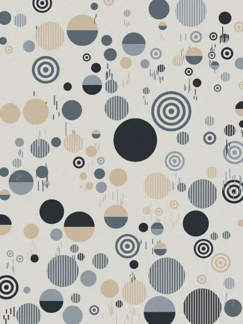 Drizzle design 2420: graphic rain line art print in the Grey Day palette, density packed, spread 51